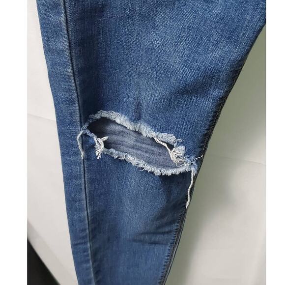 Iris Jeans Los Angeles 1P8881 Distressed Look Blue Jeans Size 5 ~ Grunge Street - Picture 7 of 13